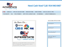 Tablet Screenshot of interstatelawsuitfunding.com